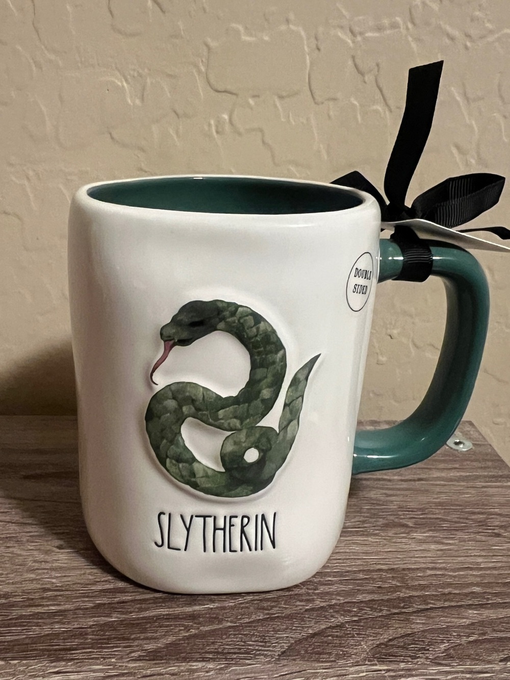 Harry Potter Rae Dunn Slytherin Mug Hogwarts Green Snake Farmhouse NWT